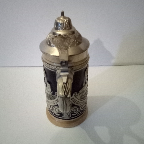 Dining Vintage Dbgm Western Germany German Beer Stein With Pewter Lid